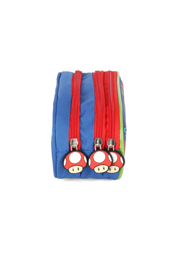 Estojo 3 Divisórias Mario Bros Azul- Luxcel - Imagem 3