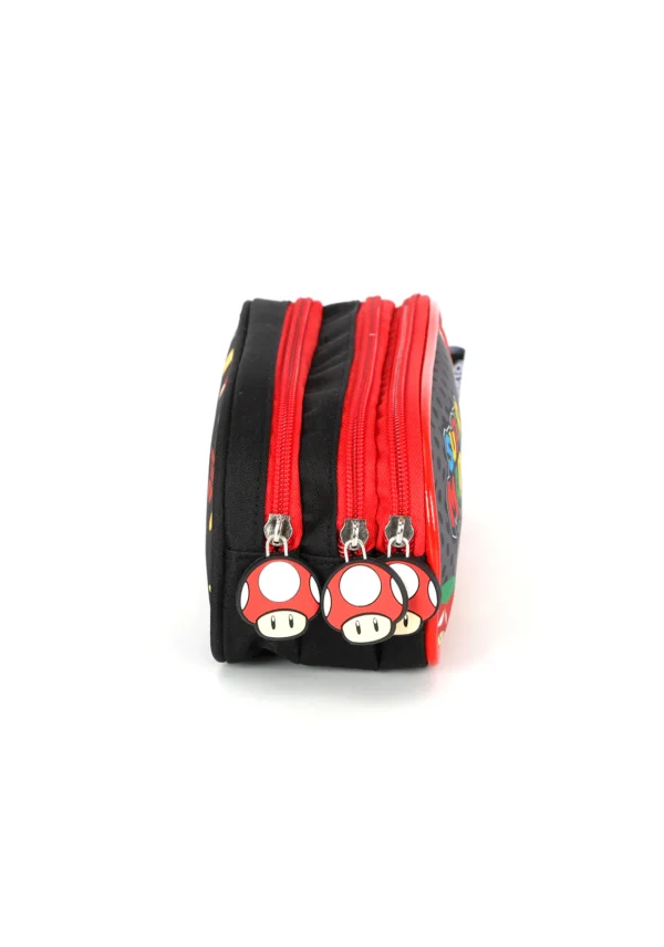 Estojo 3 Divisórias Mario Bros Preto- Luxcel - Imagem 3
