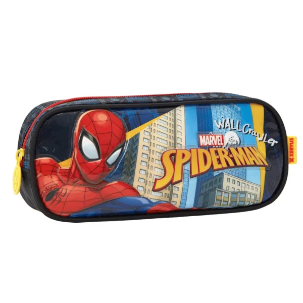 Estojo 1 Divisória Homem Aranha Preto- Luxcel