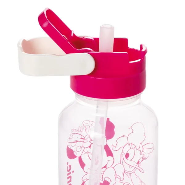 Garrafa Plástica Fun Tampa Automática Minnie Mouse Rosa 600ml- Plasútil - Imagem 2