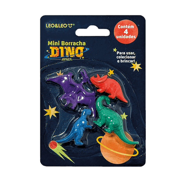 Kit Mini Borracha Dino Space 4x1- Leo&Leo - Imagem 2