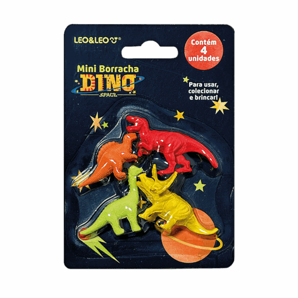 Kit Mini Borracha Dino Space 4x1- Leo&Leo - Imagem 3