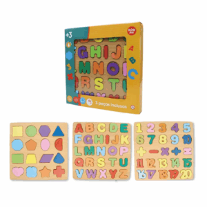 Brinquedo de Encaixe: Letras, Números e Formas 3x1- Ark Toys