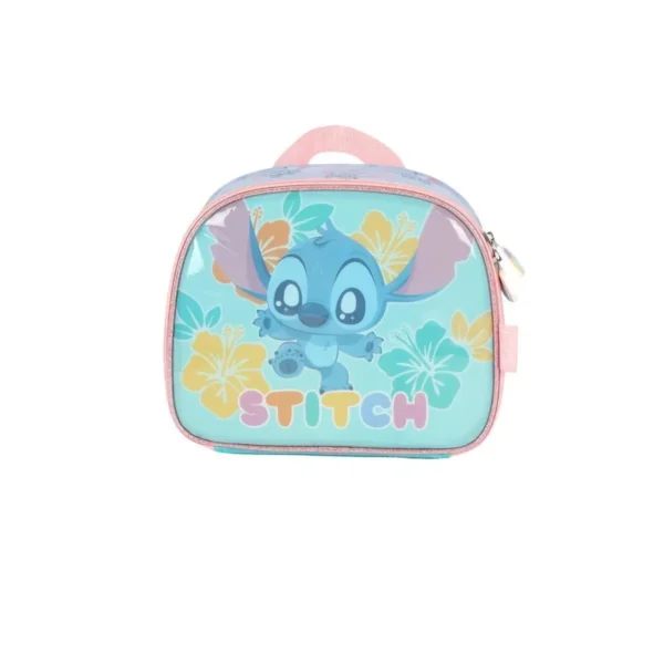 Lancheira Stitch Metálica Azul Turquesa- Luxcel