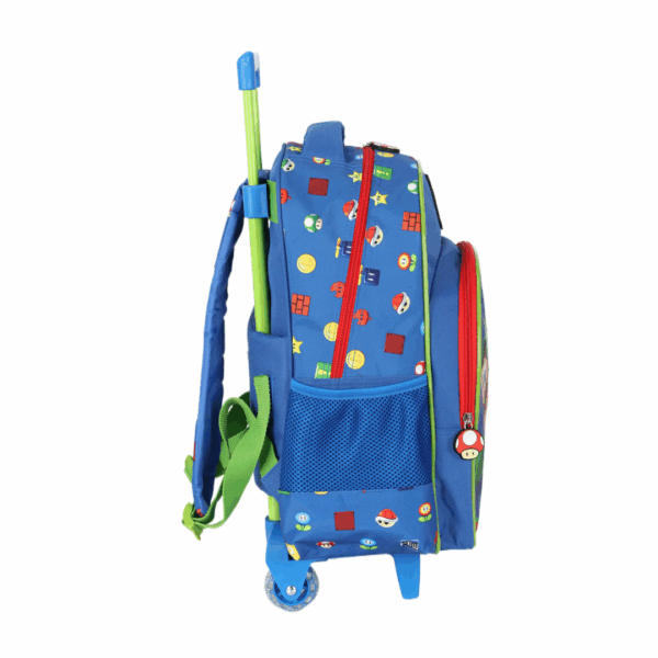 Mochila de Rodinhas Mario Bros Azul- Luxcel - Imagem 2