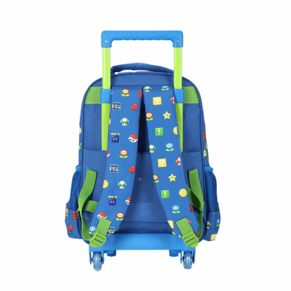 Mochila de Rodinhas Mario Bros Azul- Luxcel - Imagem 3