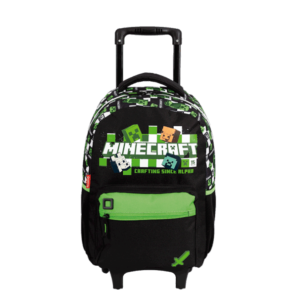 Mochila de Rodinhas Minecraft Plus 15 Anos- Sestini - Imagem 2