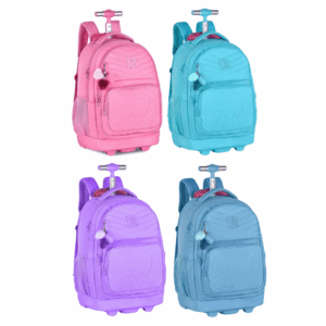 Mochila de Rodinhas Feminina Juvenil Rebecca Bonbon Cores- Clio
