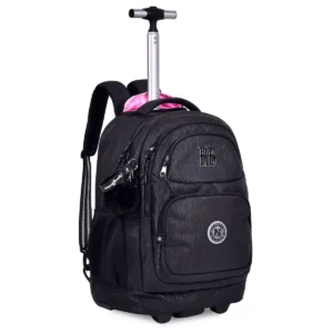 Mochila de Rodinhas Rebecca Bonbon Preta- Clio
