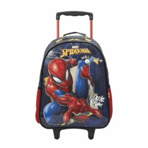 Mochila de Rodinhas 16"Homem Aranha Preta e Vermelha- Xeryus