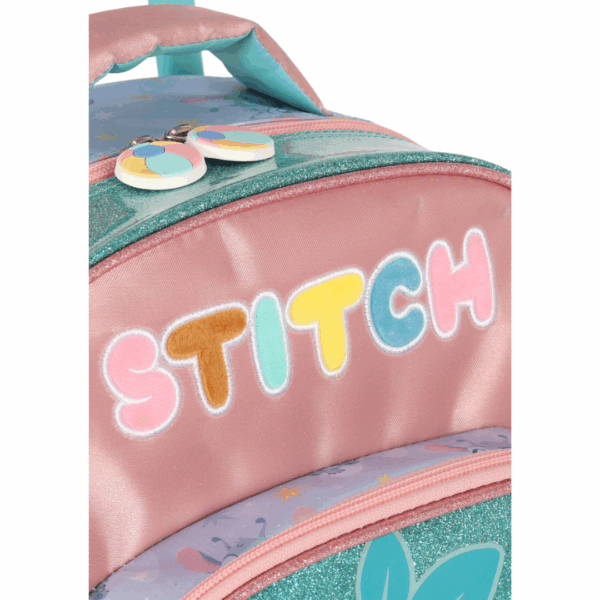 Mochila de Rodinhas Stitch Metálica Turquesa- Luxcel - Imagem 3