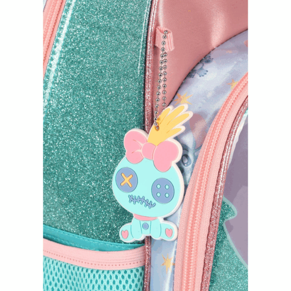 Mochila de Rodinhas Stitch Metálica Turquesa- Luxcel - Imagem 4
