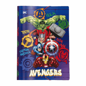 Pasta Plástica com Elástico Fina Decorada Avengers- DAC