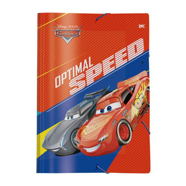 Pasta Plástica com Elástico Fina Decorada Carros- DAC