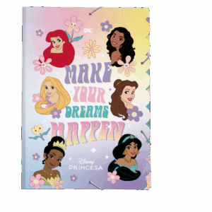 Pasta Plástica com Elástico Fina Decorada Princesas Disney- DAC