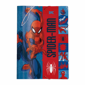 Pasta Plástica com Elástico Fina Decorada Homem Aranha- DAC