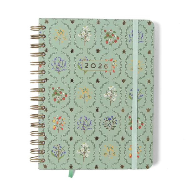 Agenda Planner Espiral Jardim Verde A5 2026- Cicero