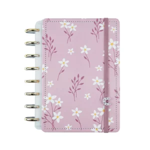 Planner Permanente De Disco Pink Blossom By Sof- Caderno Inteligente