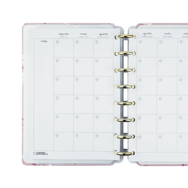 Planner Permanente De Disco Pink Blossom By Sof- Caderno Inteligente - Imagem 2
