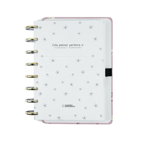 Planner Permanente De Disco Pink Blossom By Sof- Caderno Inteligente - Imagem 4