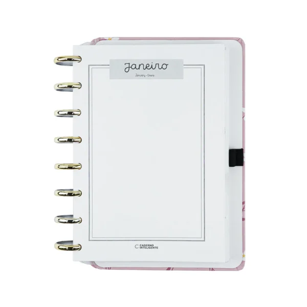Planner Permanente De Disco Pink Blossom By Sof- Caderno Inteligente - Imagem 6