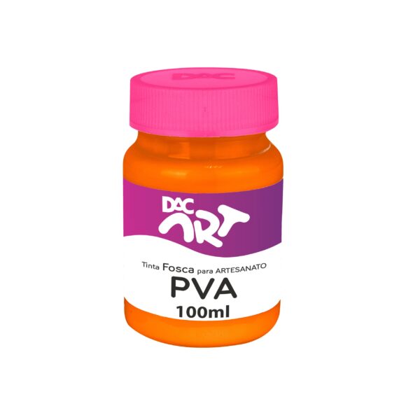 Tinta Para Artesanato PVA Fosca Laranja 100ml- DAC