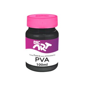 Tinta Para Artesanato PVA Fosca Preto 100ml- DAC