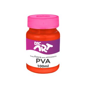 Tinta Para Artesanato PVA Fosca Vermelho Fogo 100ml- DAC