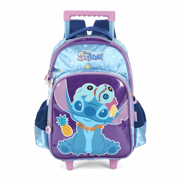 Mochila de Rodinhas Stitch Metálica Violeta- Luxcel - Imagem 2