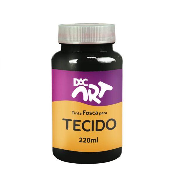 Tinta Para Tecido Fosca 220ml Preto- DAC