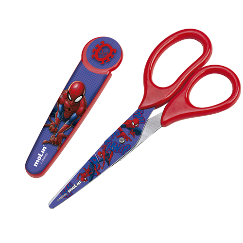 Tesoura Escolar c/ Protetor 13,5cm Spider Man- Molin - Imagem 3