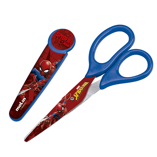 Tesoura Escolar c/ Protetor 13,5cm Spider Man- Molin - Imagem 2
