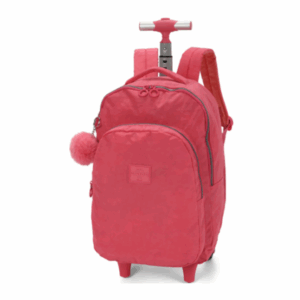 Mochila de Rodinhas Pompom UP4YOU Vinho- Luxcel
