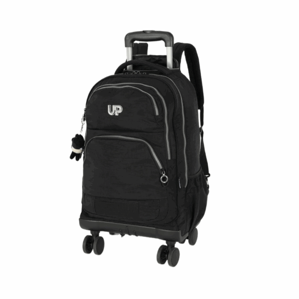 Mochila de Rodinhas UP4YOU Dino Crinkle 360° Preta- Luxcel - Imagem 2