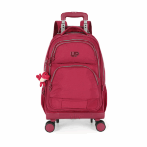 Mochila de Rodinhas UP4YOU Dino Crinkle 360° Vinho- Luxcel