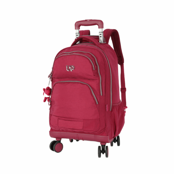 Mochila de Rodinhas UP4YOU Dino Crinkle 360° Vinho- Luxcel - Imagem 2