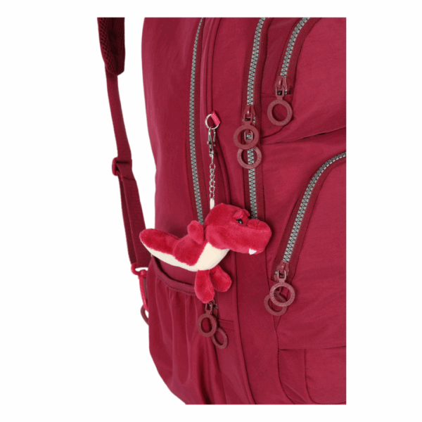 Mochila de Rodinhas UP4YOU Dino Crinkle 360° Vinho- Luxcel - Imagem 3