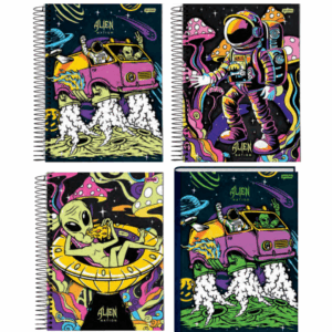 Caderno Espiral Universitário 1 Matéria Alien Nation 80fls- Jandaia