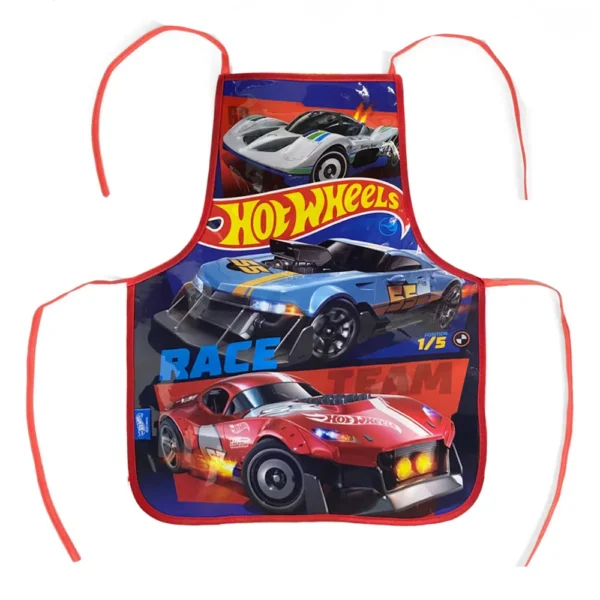 Avental Escolar Infantil PVC Hotwheels- Luxcel