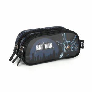 Estojo 3 Divisórias Batman Gotham City Hero Preto- Luxcel