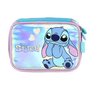 Estojo Box Holográfico Stitch Azul- Luxcel