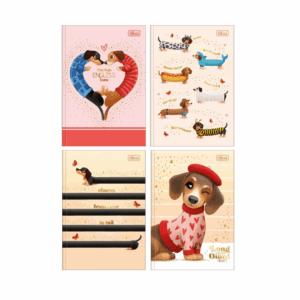 Caderno Brochura 1/4 Brownie The Dogs 80fls- Tilibra