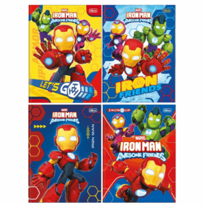 Caderno Brochura Capa Dura 80Fls Iron Man And His Awesome Friends- Tilibra