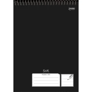 Caderno Pautado Espiral Superior P/ Canhoto Stiff Slim Preto 80fls- Jandaia