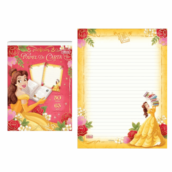 Bloco Papel Carta Princesas 50fls- Tilibra - Imagem 2