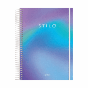 Caderno Espiral Universitário 1 Matéria Stilo Degradê Azul 80fls- Jandaia