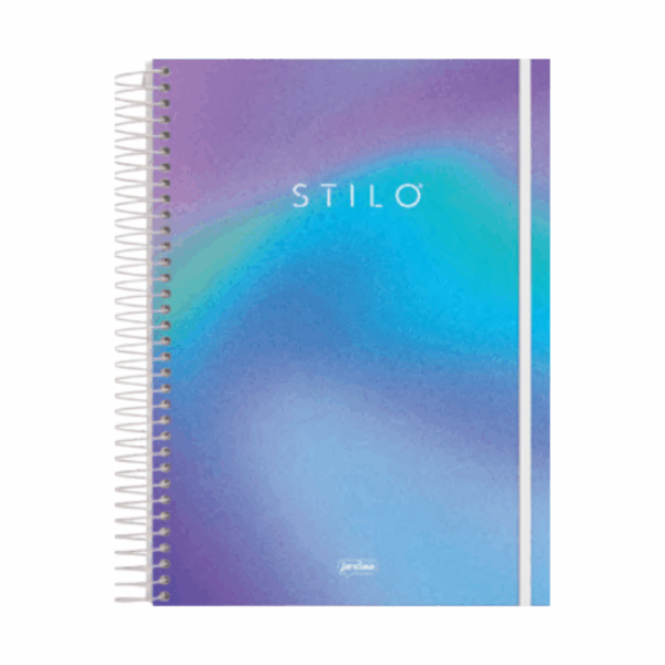 Caderno Espiral Universitário 1 Matéria Stilo Degradê Azul 80fls- Jandaia