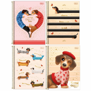 Caderno Espiral Universitário 1 Matéria Brownie The Dog 80fls- Tilibra