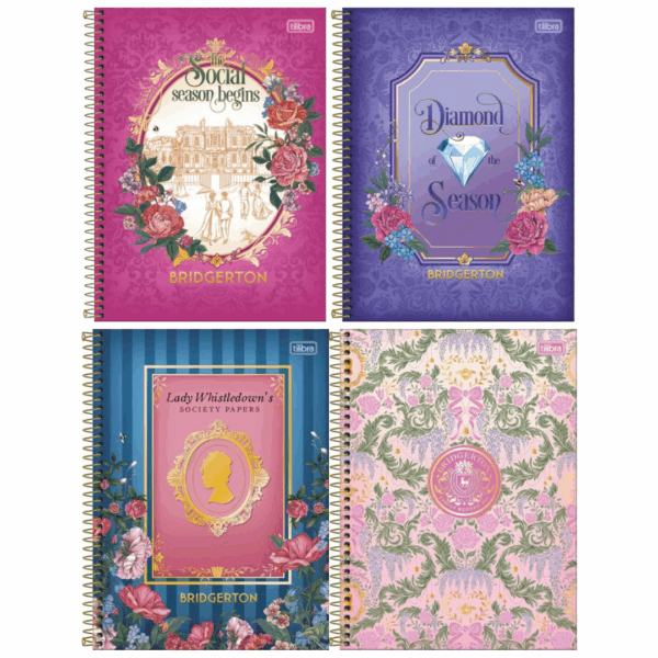 Caderno Espiral Universitário 10 Matérias Bridgerton 160fls- Tilibra