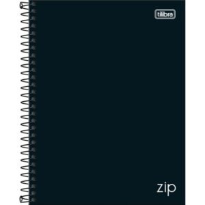 Caderno Espiral Colegial 10 Matérias ZIP Preto 120fls- Tilibra